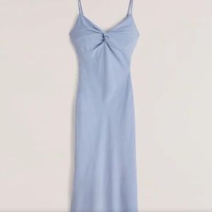 Women's Twist-Front Slip Midi Dress